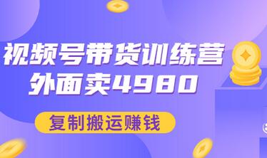 【副业项目3496期】外面卖4980【盗坤：视频号带货训练营】复制搬运赚钱（附电公商园文件）-繁星副业