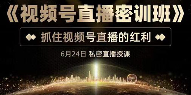 【副业项目3625期】视频号直播密训班：教企业怎么做好视频号直播，抓住视频号直播的红利-繁星副业