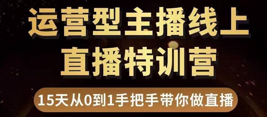 【副业项目3745期】慧哥直播电商运营型主播特训营，0基础15天手把手带你怎么做直播带货-繁星副业