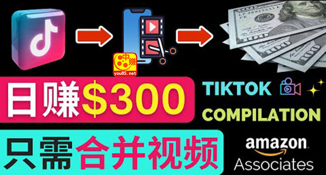 【副业项目3813期】搬运Tiktok短视频到Youtube赚钱，只需下载，合并视频，日赚300美元-繁星副业