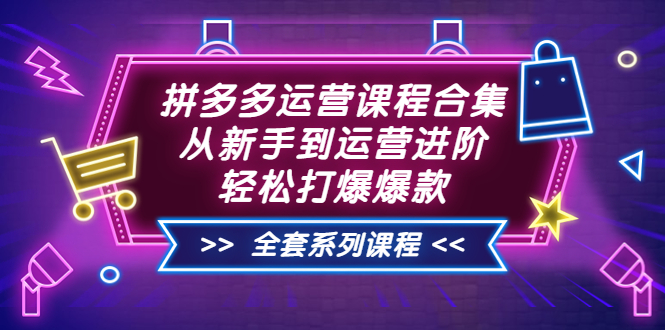 【副业项目3861期】拼多多运营课程合集：从新手到运营进阶，拼多多新手开店教程视频-繁星副业