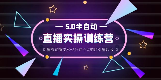 【副业项目4132期】蚂蚁·5.0半自动直播2345打法，半自动爆流直播技术+5分钟卡点循环引爆话术-繁星副业
