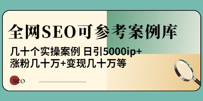 【副业项目4188期】《全网SEO可参考案例库》几十个实操案例 日引5000ip+涨粉百W+变现几十W等-繁星副业