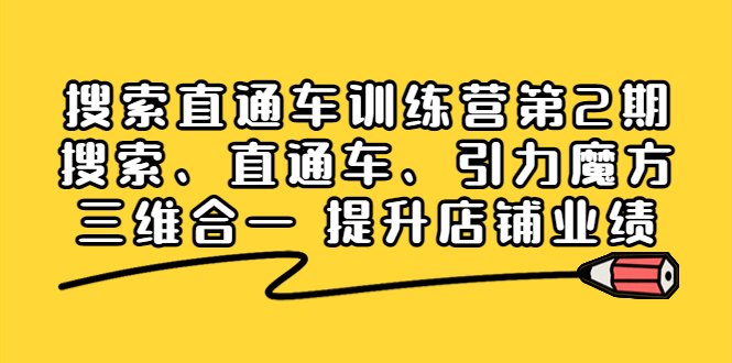 【副业项目4206期】搜索直通车训练营第2期：搜索、直通车、引力魔方三维合一 提升店铺业绩-繁星副业