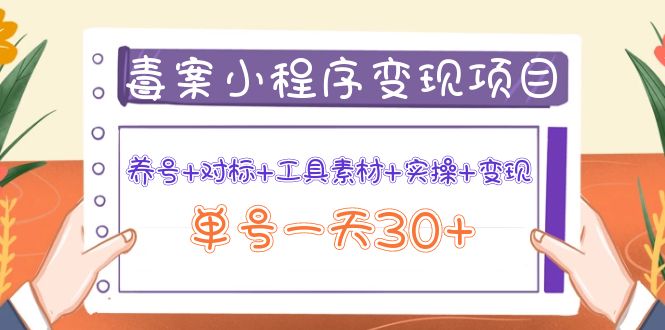 【副业项目4214期】图文案小程序变现项目：养号+对标+工具素材+实操+变现，单号一天30+-繁星副业