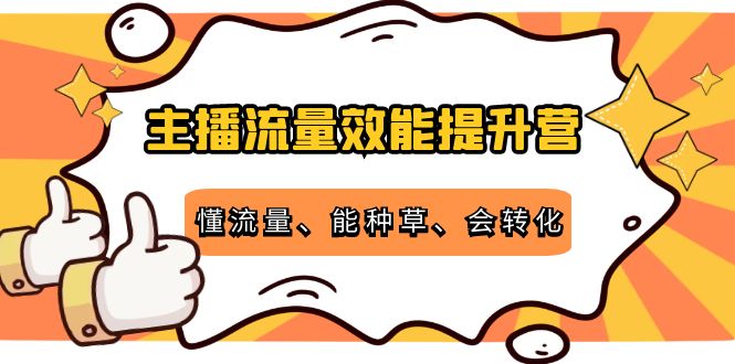 【副业项目4373期】主播流量效能提升营：懂流量、能种草、会转化，清晰明确方法规则-繁星副业