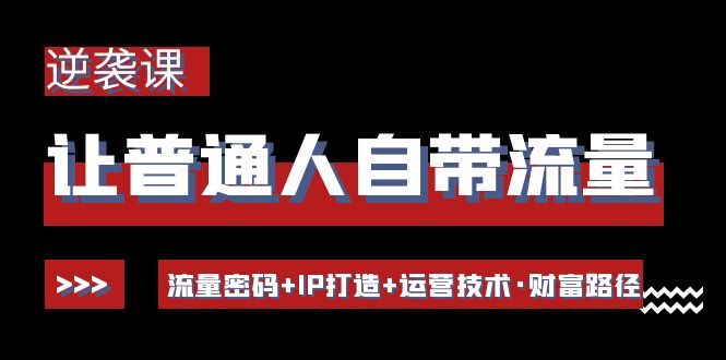 【副业项目4534期】让普通人自带流量的逆袭课：流量密码+IP打造+运营技术·财富路径-繁星副业