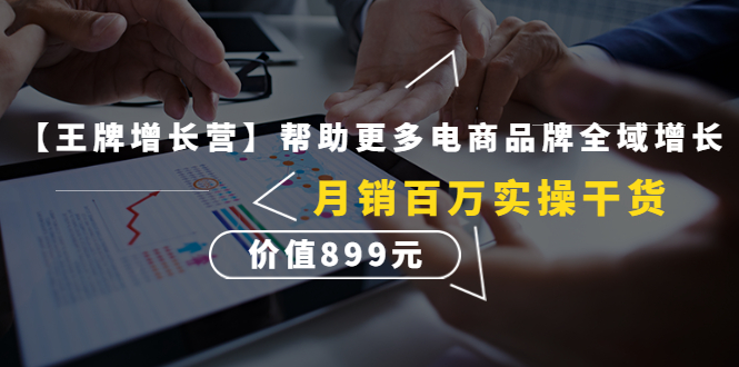 【副业项目4547期】【王牌增长营】帮助更多电商品牌全域增长，月销百万实操干货，价值899元-繁星副业