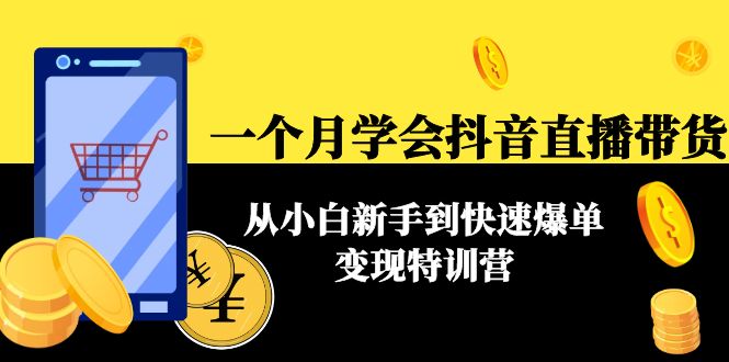 【副业项目4577期】一个月学会抖音直播带货：从小白新手到快速爆单变现特训营(63节课)-繁星副业