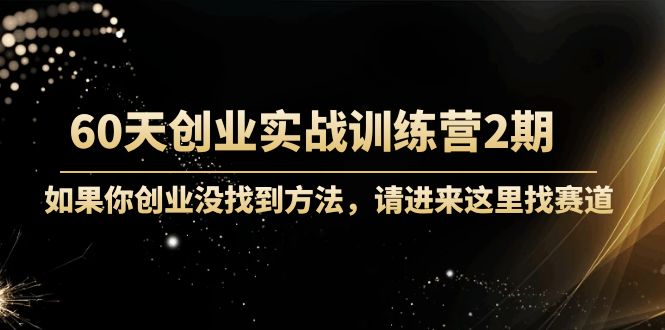 【副业项目4485期】60天创业实战训练营2期：如果你创业没找到方法，进来这里找赛道-价值3000元-繁星副业