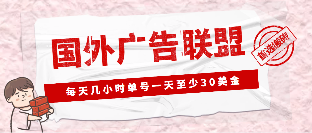 【副业项目4897期】外面收费1980最新国外LEAD广告联盟搬砖项目，单号一天至少30美金(详细教程)-繁星副业