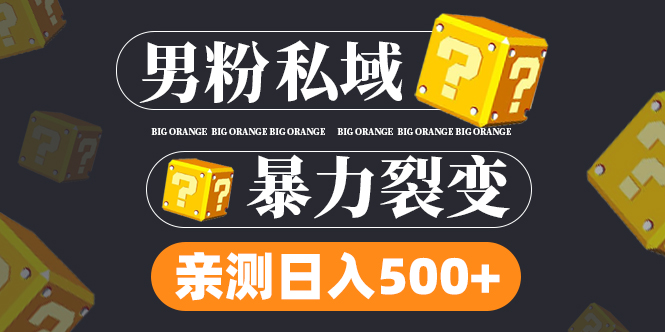 【副业项目5085期】男粉私域项目：亲测男粉裂变日入500+-繁星副业