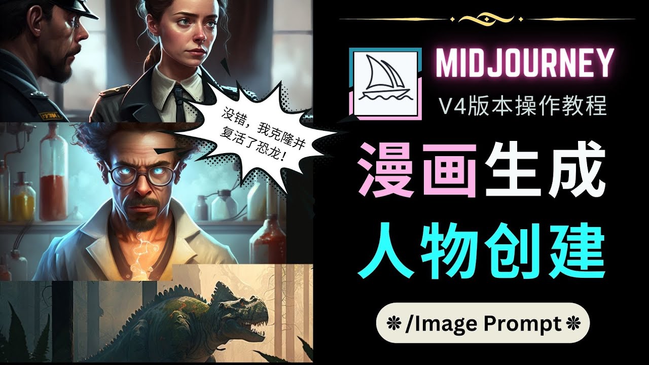 【副业项目5096期】Midjourney V4版本操作教程：2个简单参数，完成漫画生成，人物创建-繁星副业