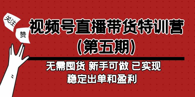 【副业项目5139期】视频号直播带货特训营（第五期）无需囤货 新手可做 已实现稳定出单和盈利-繁星副业