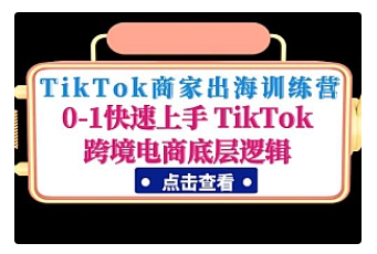 【副业项目5013期】TikTok商家出海训练营：0-1快速上手 TikTok跨境电商底层逻辑-繁星副业