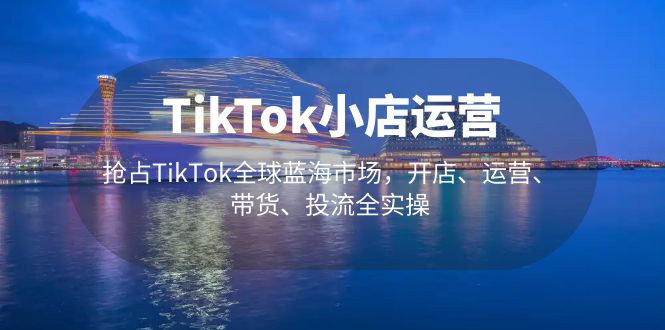 【副业项目5340期】TikTok小店运营 抢占TikTok全球蓝海市场，开店、运营、带货、投流全实操-繁星副业