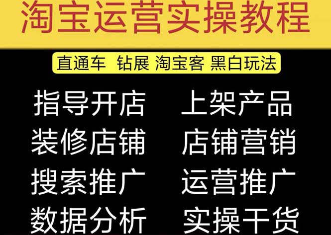 【副业项目5247期】2023淘宝开店教程0基础到高级全套视频网店电商运营培训教学课程（2月更新）-繁星副业