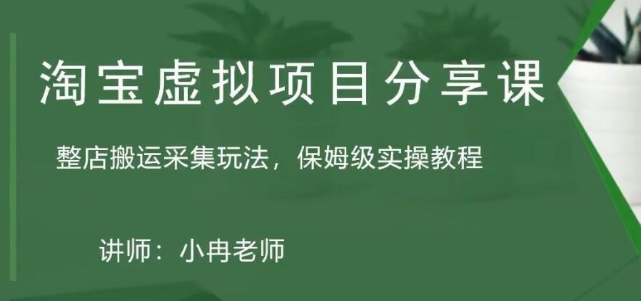 【副业项目5253期】淘宝虚拟整店搬运采集玩法分享课：整店搬运采集玩法，保姆级实操教程-繁星副业