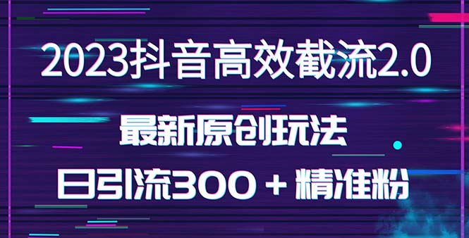 【副业项目5421期】日引300＋创业粉，独家抖音高效截流2.0玩法（价值1280）-繁星副业