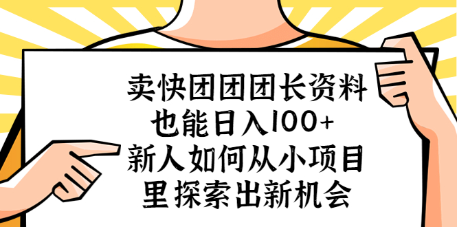 【副业项目5619期】卖快团团团长资料也能日入100+ 新人如何从小项目里探索出新机会-繁星副业