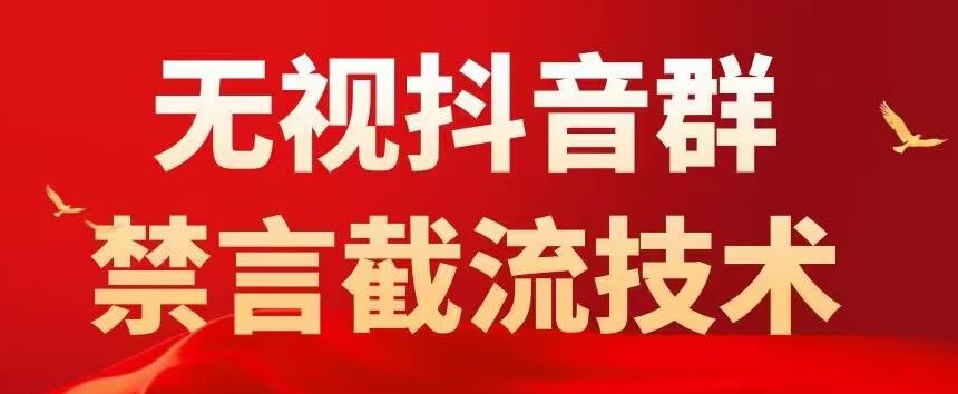 【副业项目5583期】抖音粉丝群无视禁言截流技术，抖音黑科技，直接引流，0封号（教程+软件）-繁星副业