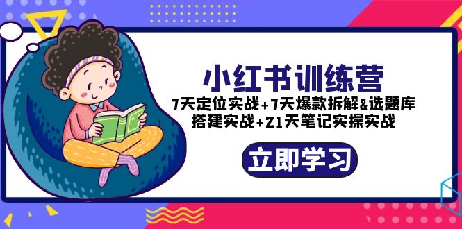 【副业项目5782期】小红书训练营：7天定位实战+7天爆款拆解+选题库搭建实战+21天笔记实操实战-繁星副业