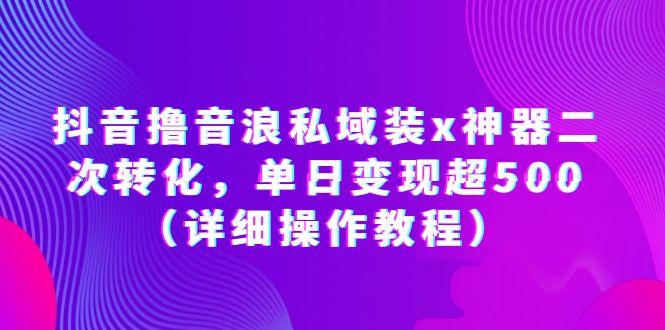 【副业项目6229期】抖音撸音浪私域装x神器二次转化，单日变现超500（详细操作教程）-繁星副业
