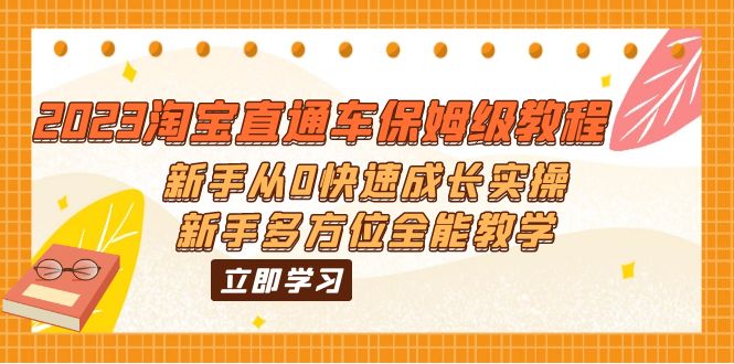 【副业项目6346期】2023淘宝直通车保姆级教程：新手从0快速成长实操，新手多方位全能教学-繁星副业