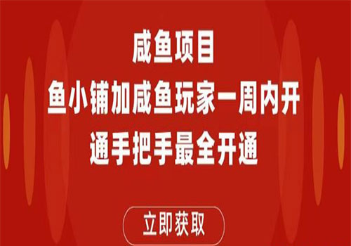【副业项目6067期】2023闲鱼项目鱼小铺加闲鱼玩家认证一周内开通，手把手最全开通-繁星副业