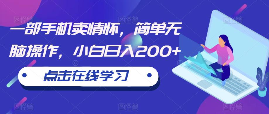 【副业项目6606期】一部手机卖情怀，简单无脑操作，小白日入200+【揭秘】-繁星副业