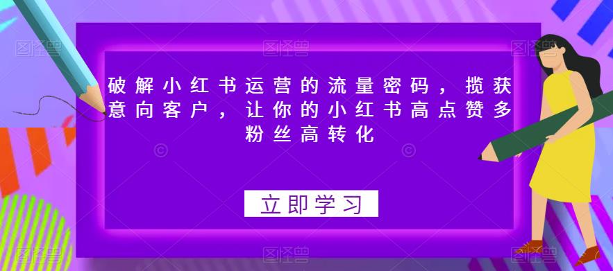 【副业项目6608期】破解小红书运营的流量密码，揽获意向客户，让你的小红书高点赞多粉丝高转化-繁星副业