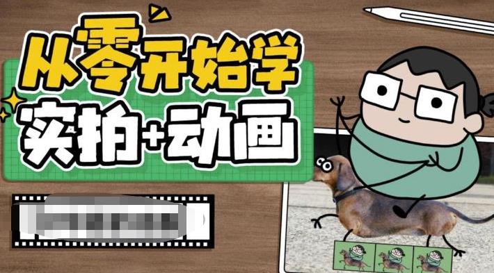 【副业项目6738期】从零开始学实拍加动画，实拍加动画创意教程（49节视频课）-繁星副业