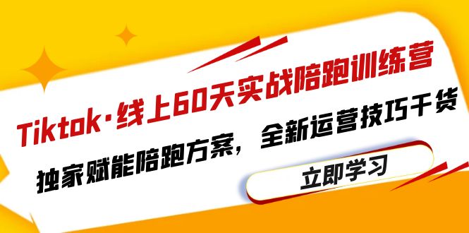 【副业项目6403期】Tiktok·线上60天实战陪跑训练营，独家赋能陪跑方案，全新运营技巧干货-繁星副业
