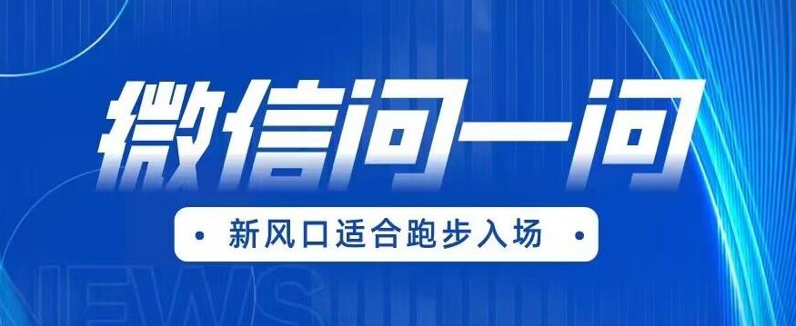 【副业项目6729期】全网首发微信问一问新风口变现项目（价值1999元）【揭秘】-繁星副业