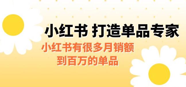 【副业项目6703期】某公众号付费文章《小红书打造单品专家》小红书有很多月销额到百万的单品-繁星副业