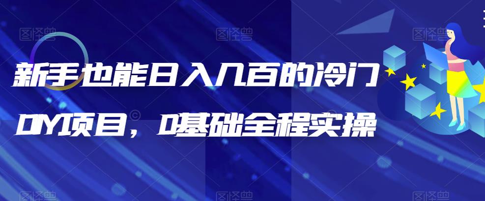 【副业项目6865期】新手也能日入几百的冷门DIY项目，0基础全程实操【揭秘】-繁星副业