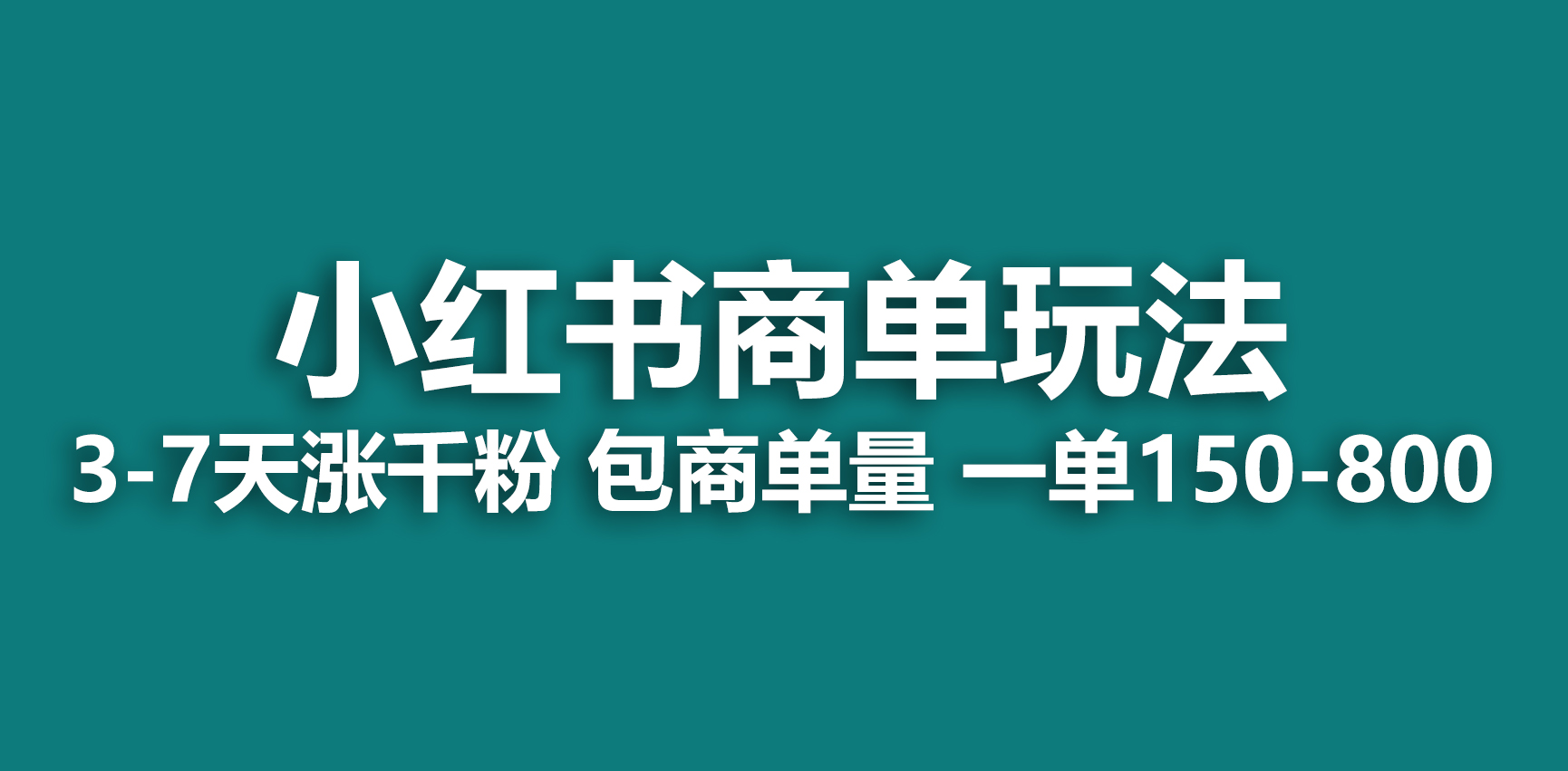 【副业项目6987期】小红书商单玩法，一周破千粉，商单接到手软，一单150-800-繁星副业