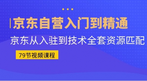 【副业项目7105期】京东自营入门到精通：京东从入驻到技术全套资源匹配-繁星副业