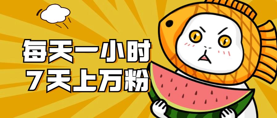 【副业项目7328期】暴力涨粉项目，每天一小时，7天上万粉-繁星副业