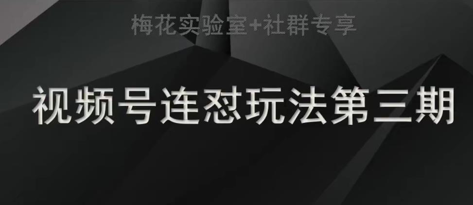 【副业项目7573期】梅花实验室社群连怼玩法第三期轻原创玩法+测素材方式-繁星副业
