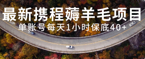 【副业项目8232期】最新携程薅羊毛项目，单账号每天1小时保底收益40+，可矩阵操作-繁星副业