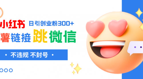 【副业项目8250期】小红薯跳转微信链接制作和引流思路，不违规不封号-繁星副业