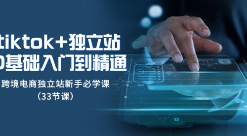 【副业项目8304期】tk+独立站从0基础入门到精通，跨境电商独立站新手必学课-繁星副业