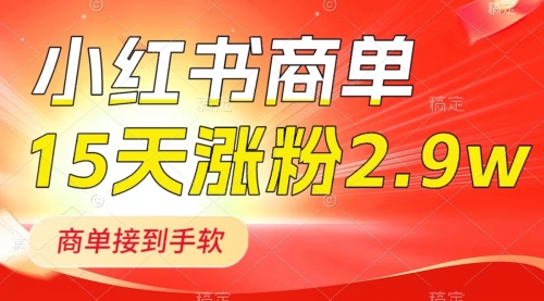 【副业项目8480期】小红书商单最新玩法，新号15天2.9w粉，接单到手软-繁星副业