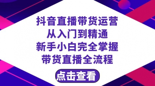 【副业项目8483期】抖音直播带货 运营从入门到精通，新手完全掌握带货直播全流程（23节-繁星副业