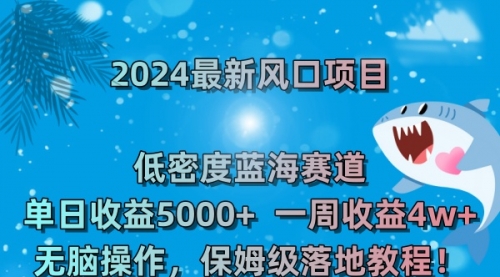 【副业8681期】2024最新风口项目 低密度蓝海赛道，日收益5000+周收益4w+ 无脑操作-繁星副业