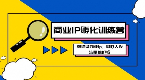 【副业8686期】商业IP-孵化训练营新版，教你做商业Ip，做好人设，流量搞好钱-繁星副业