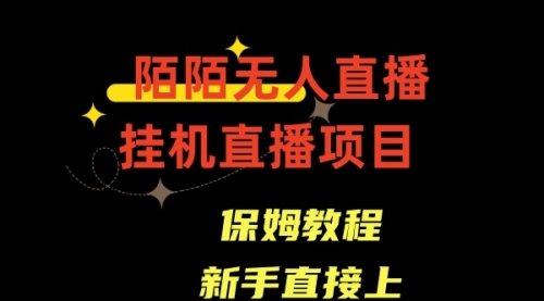 【副业8781期】陌陌无人直播，通道人数少，新手容易上手-繁星副业