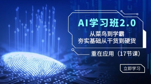 【副业8994期】AI学习班2.0：从菜鸟到学霸，夯实基础从干货到硬货，重在应用（17节课）-繁星副业