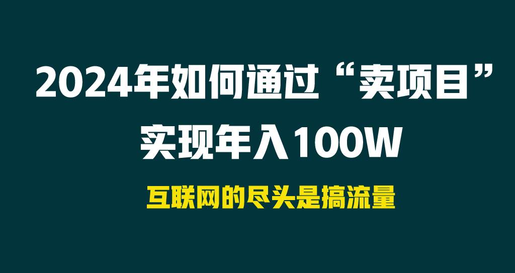 2024年如何通过“卖项目”实现年入100W-繁星副业